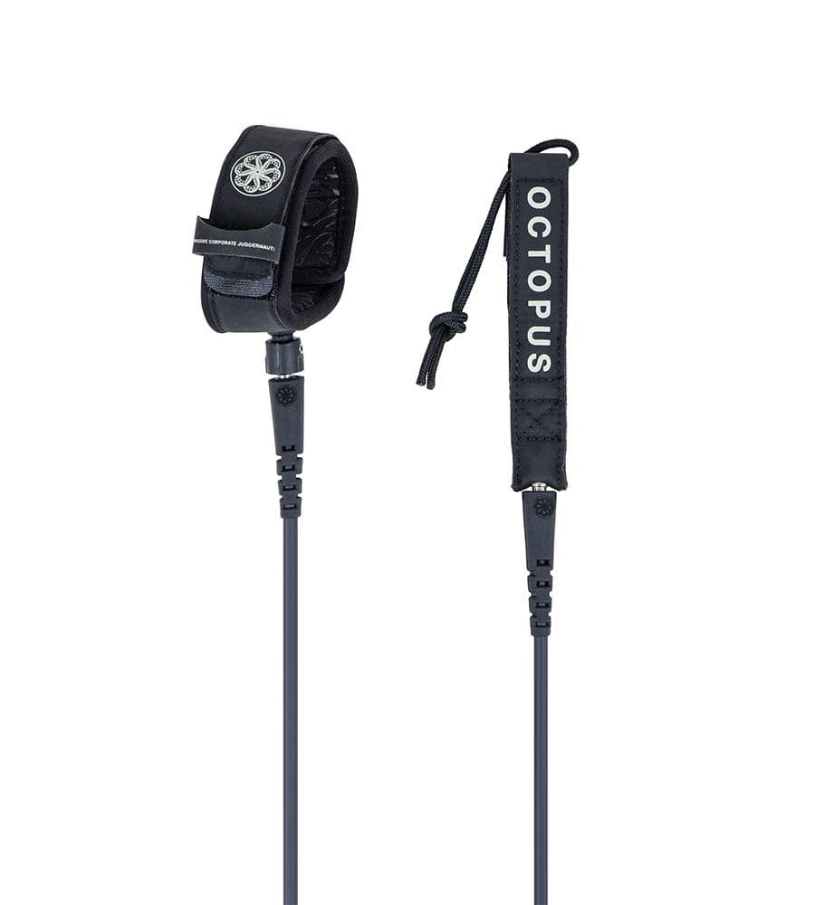 5.5ft Mission Control Leash Black - Octopus